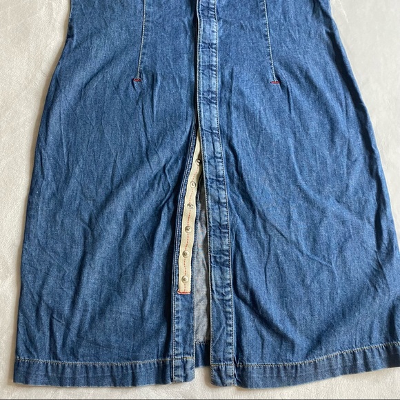 - Vintage 00’s Tommy Hilfiger denim jean button collar dress 8 - Picture 5 of 13